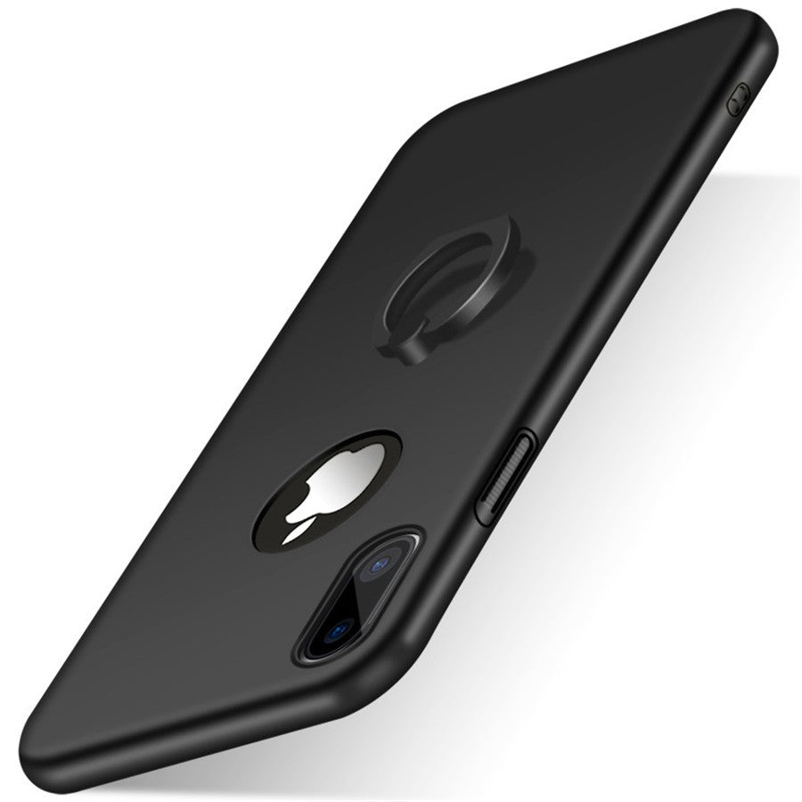 iPhone X Case Solid Color Matte Ring Stand Non-slip Shockproof Back Cover For iPhone X