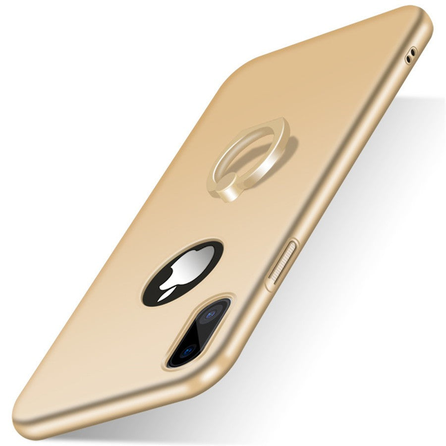 iPhone X Case Solid Color Matte Ring Stand Non-slip Shockproof Back Cover For iPhone X