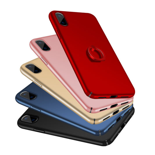 iPhone X Case Solid Color Matte Ring Stand Non-slip Shockproof Back Cover For iPhone X