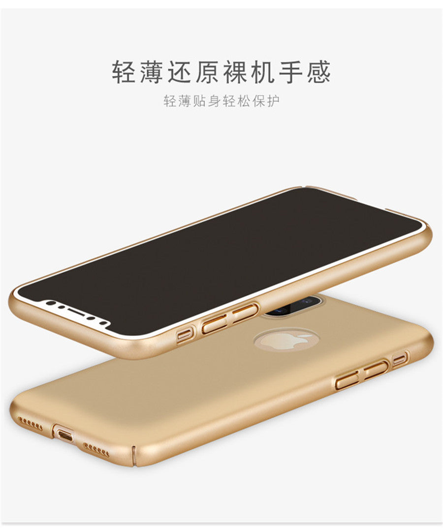 iPhone X Case Solid Color Matte Ring Stand Non-slip Shockproof Back Cover For iPhone X