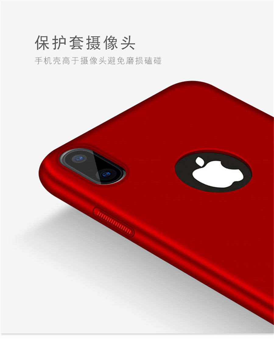 iPhone X Case Solid Color Matte Ring Stand Non-slip Shockproof Back Cover For iPhone X