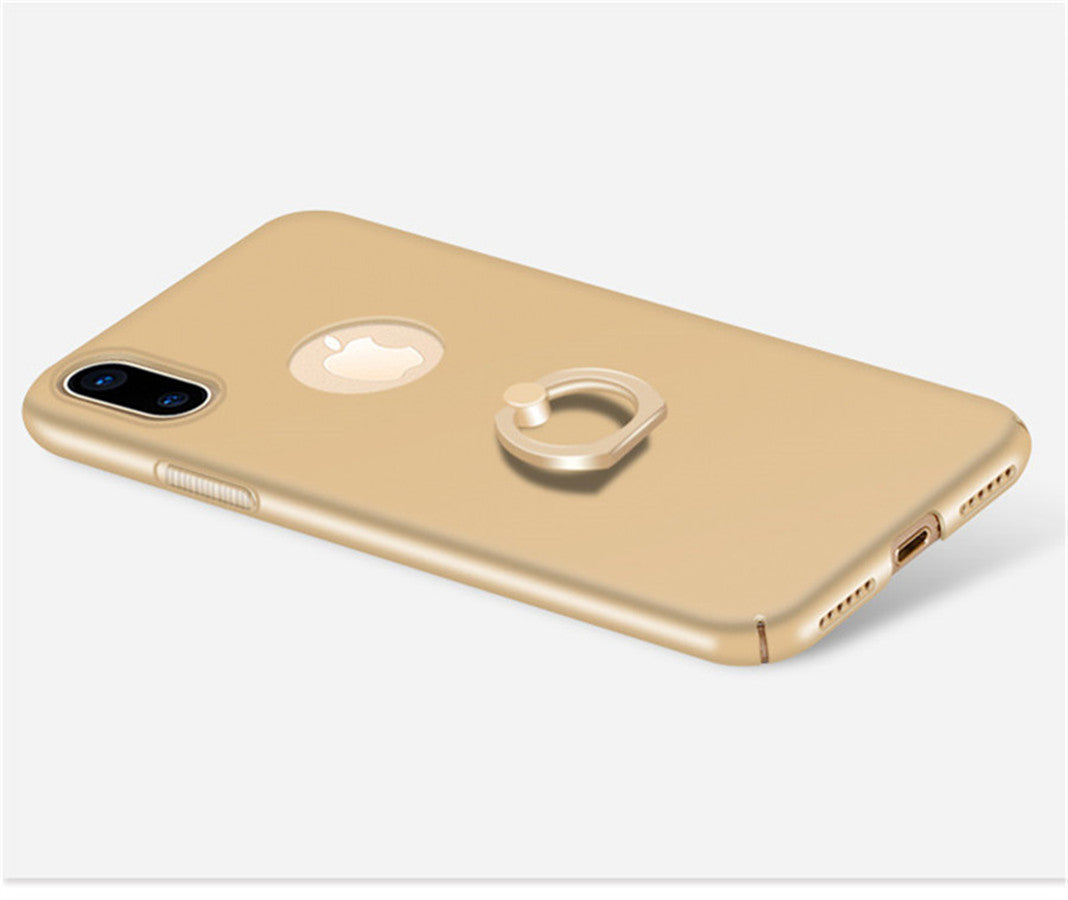 iPhone X Case Solid Color Matte Ring Stand Non-slip Shockproof Back Cover For iPhone X
