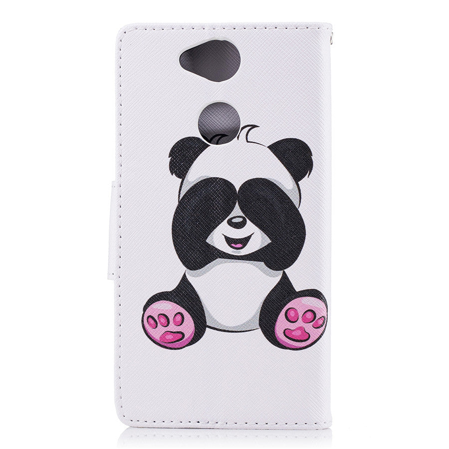 Sony Xperia XA2 Case Printing Leather Flip Wallet Magnetic Cover with Back Holder for Sony Xperia XA2