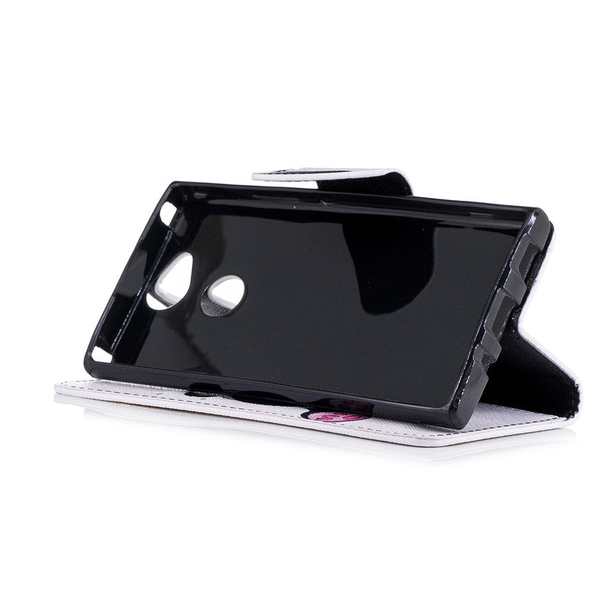 Sony Xperia XA2 Case Printing Leather Flip Wallet Magnetic Cover with Back Holder for Sony Xperia XA2