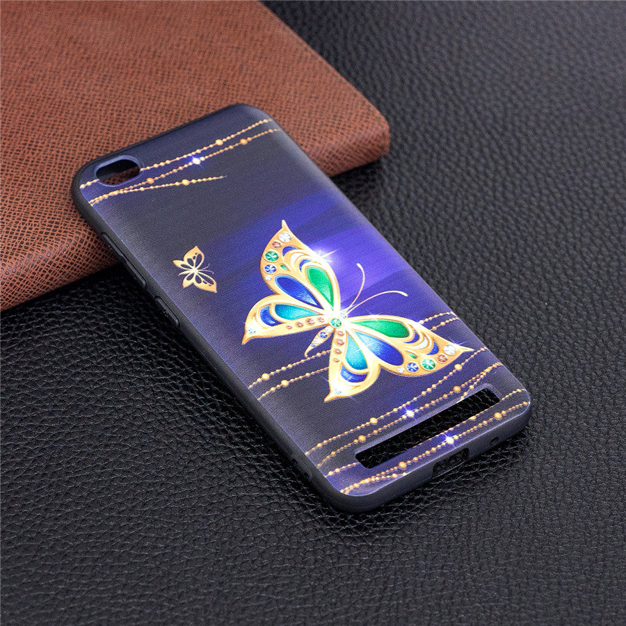 Xiaomi Redmi 5A Case Embossed Printing Soft TPU Back Cover Anti-dust Shockproof for Xiaomi Redmi 5A