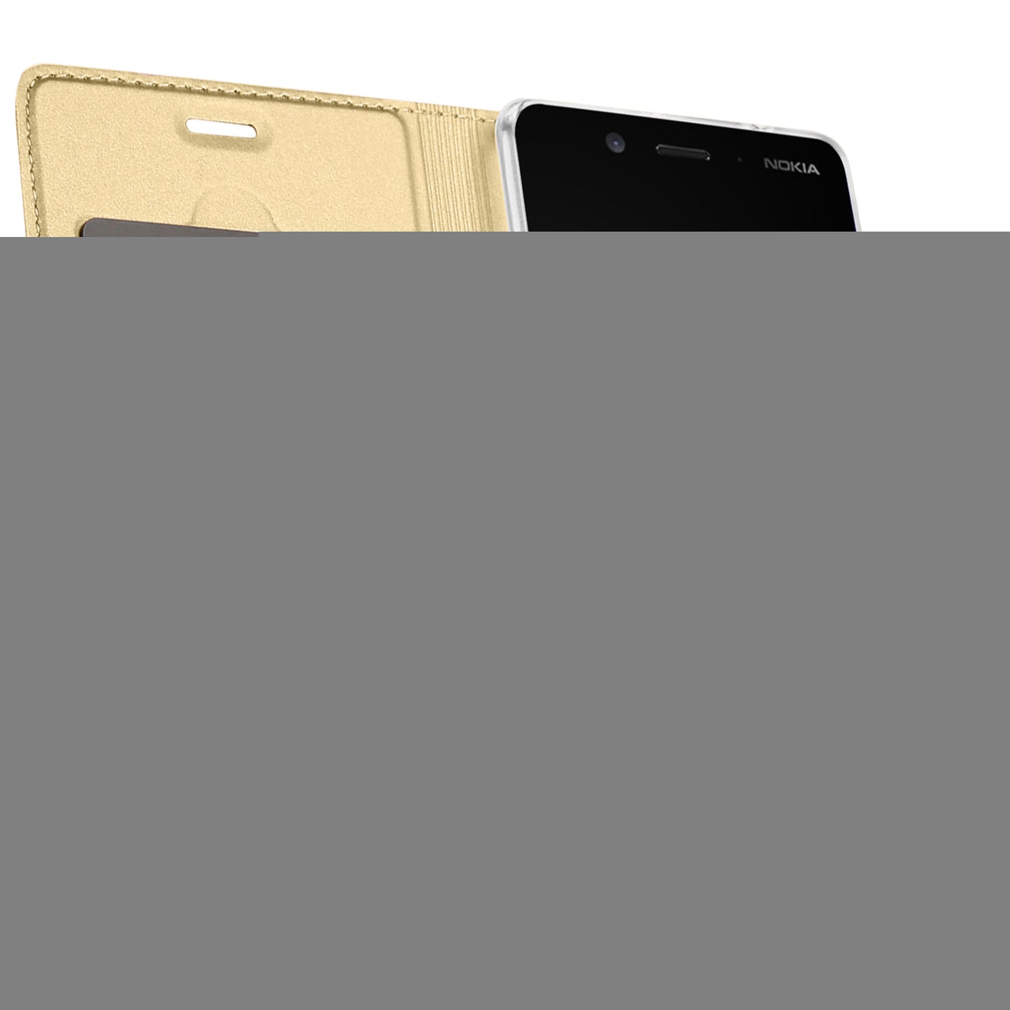 Nokia 8 Case Skinpro Simple Style PU Leather Card Slot Magnetic Flip Cover for Nokia 8