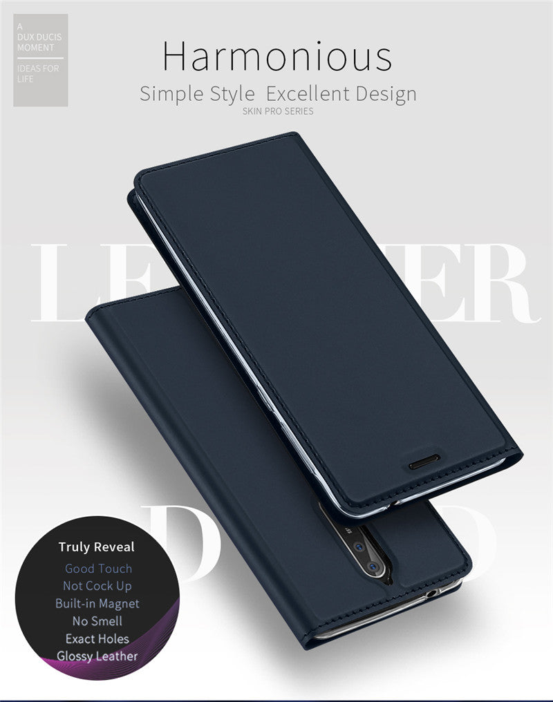 Nokia 8 Case Skinpro Simple Style PU Leather Card Slot Magnetic Flip Cover for Nokia 8