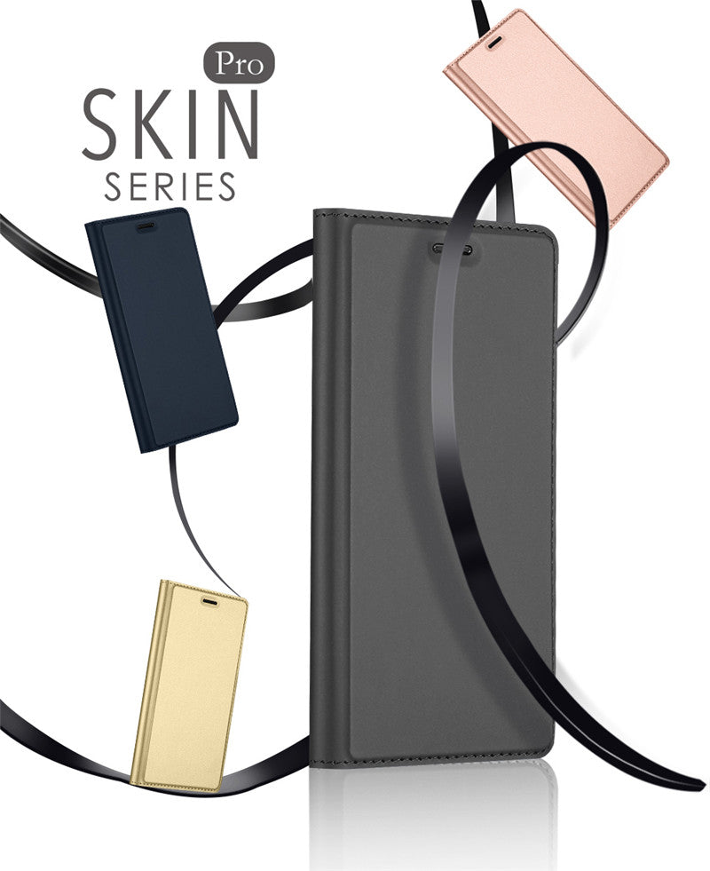 Nokia 8 Case Skinpro Simple Style PU Leather Card Slot Magnetic Flip Cover for Nokia 8