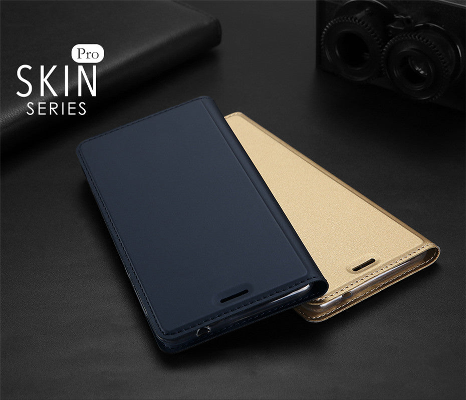 Nokia 8 Case Skinpro Simple Style PU Leather Card Slot Magnetic Flip Cover for Nokia 8