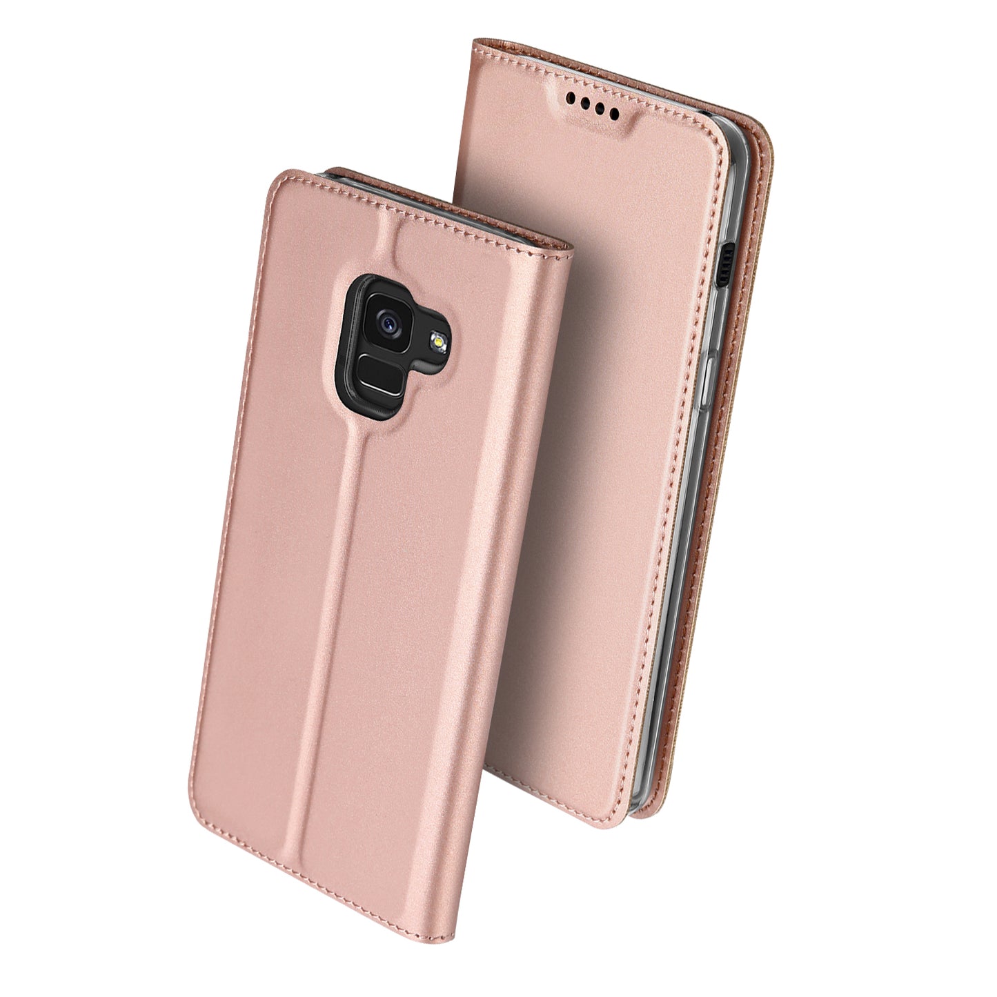 Samsung A5 2018 Case Skinpro Simple Style PU Leather Card Slot Magnetic Flip Cover for Samsung A5 2018