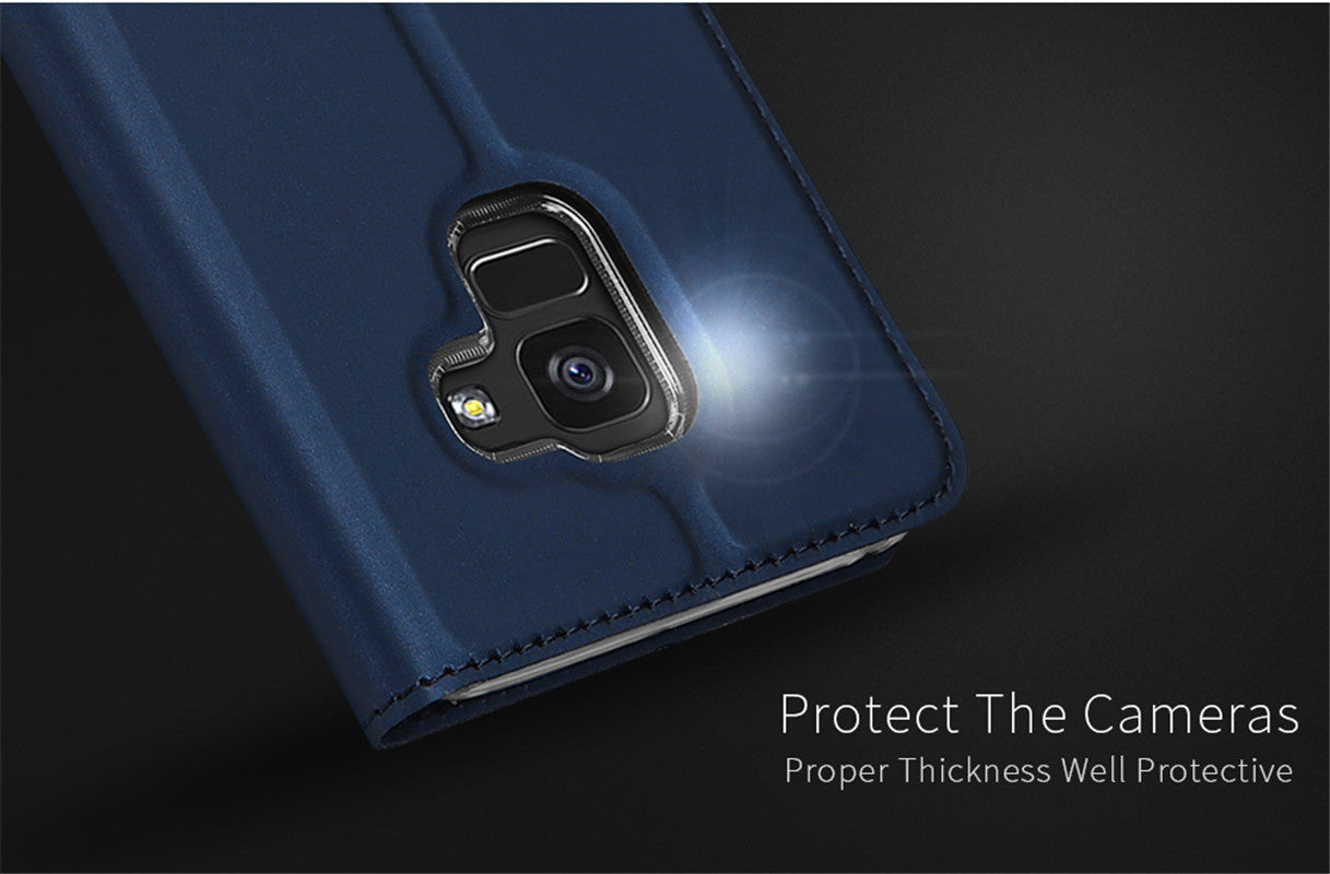 Samsung A5 2018 Case Skinpro Simple Style PU Leather Card Slot Magnetic Flip Cover for Samsung A5 2018