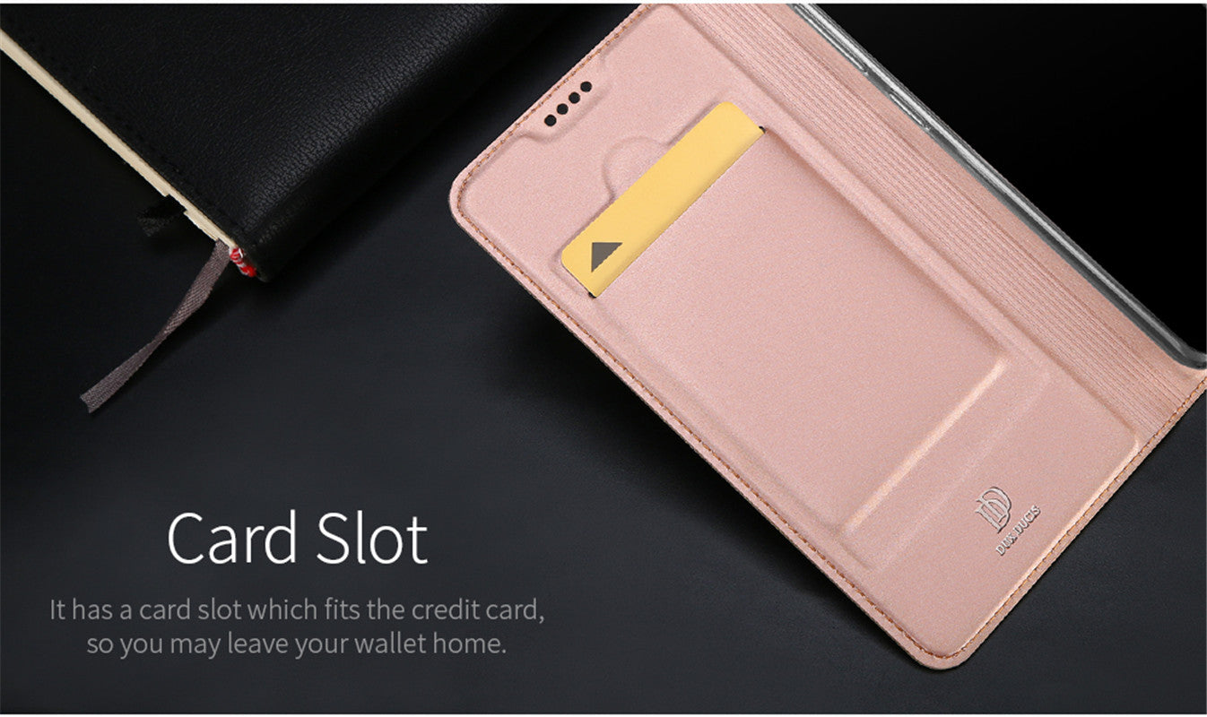 Samsung A5 2018 Case Skinpro Simple Style PU Leather Card Slot Magnetic Flip Cover for Samsung A5 2018