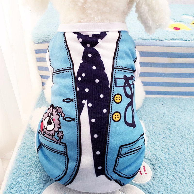 Cute Cotton Printed Dog Vests HGPA5