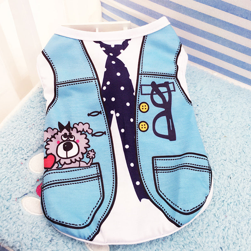 Cute Cotton Printed Dog Vests HGPA5