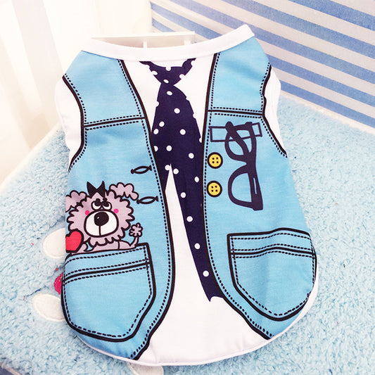 Cute Cotton Printed Dog Vests HGPA5