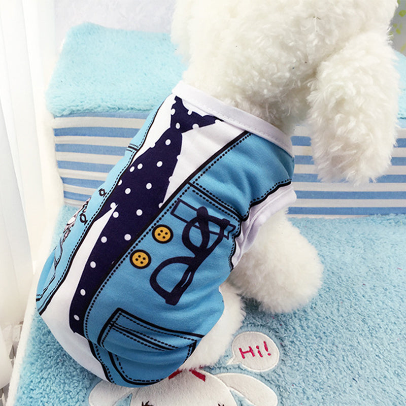 Cute Cotton Printed Dog Vests HGPA5