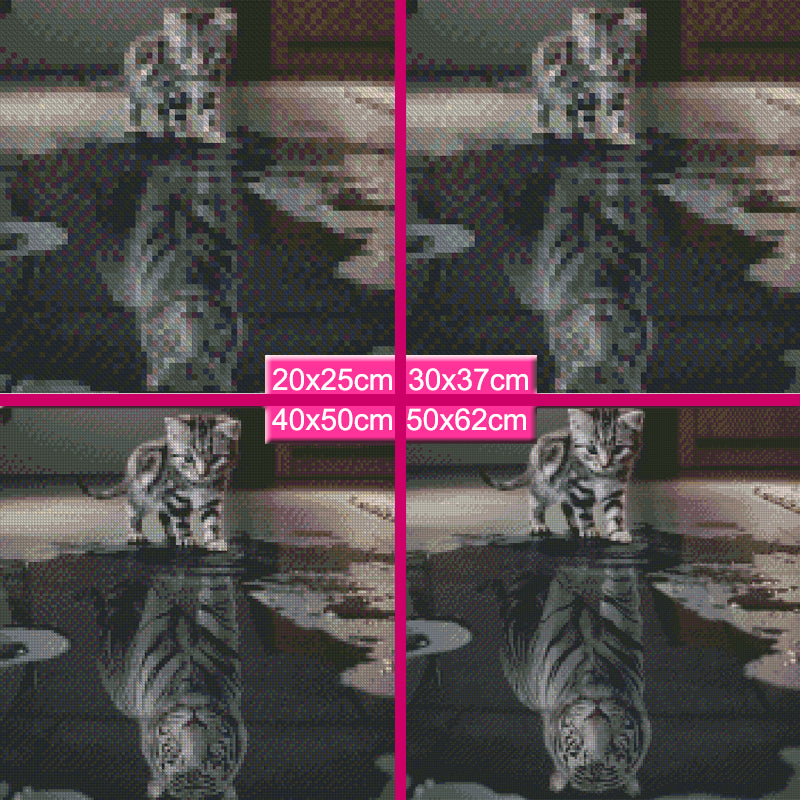 Full,3D,Diy,Diamond Painting,Round,Rhinestone,Cross Stitch,Mosaic,Diamond Embroidery,Cat,Tiger,Animal,Crafts,Resin,Needlework