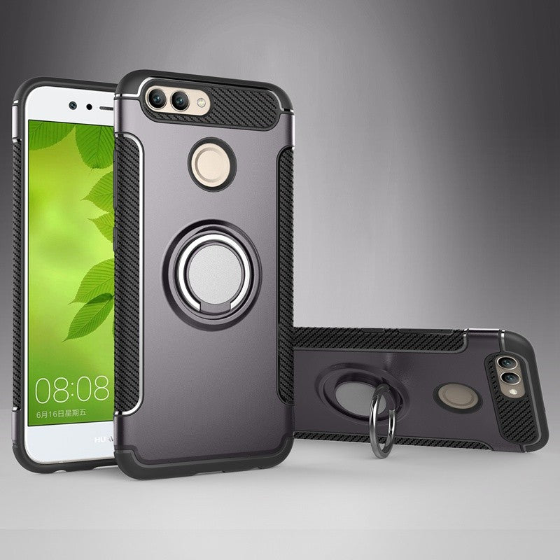 Case for Huawei Nova 2 Plus Case Car Holder Magnetic Suction Bracket Cover For Huawei Nova 2 Case Ring Holder Stand