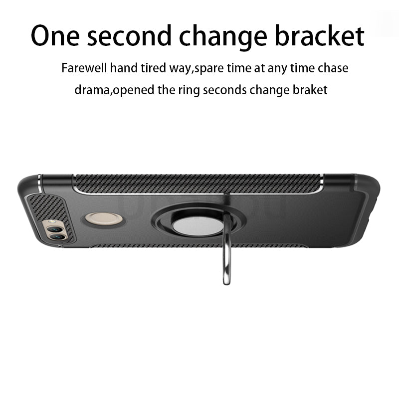 Case for Huawei Nova 2 Plus Case Car Holder Magnetic Suction Bracket Cover For Huawei Nova 2 Case Ring Holder Stand
