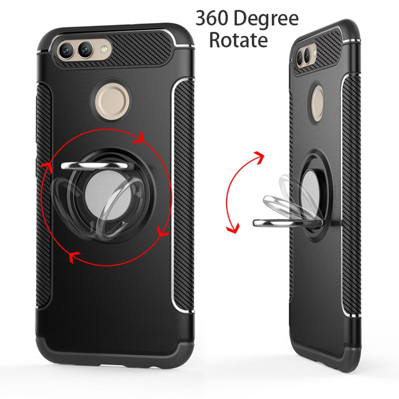 Case for Huawei Nova 2 Plus Case Car Holder Magnetic Suction Bracket Cover For Huawei Nova 2 Case Ring Holder Stand