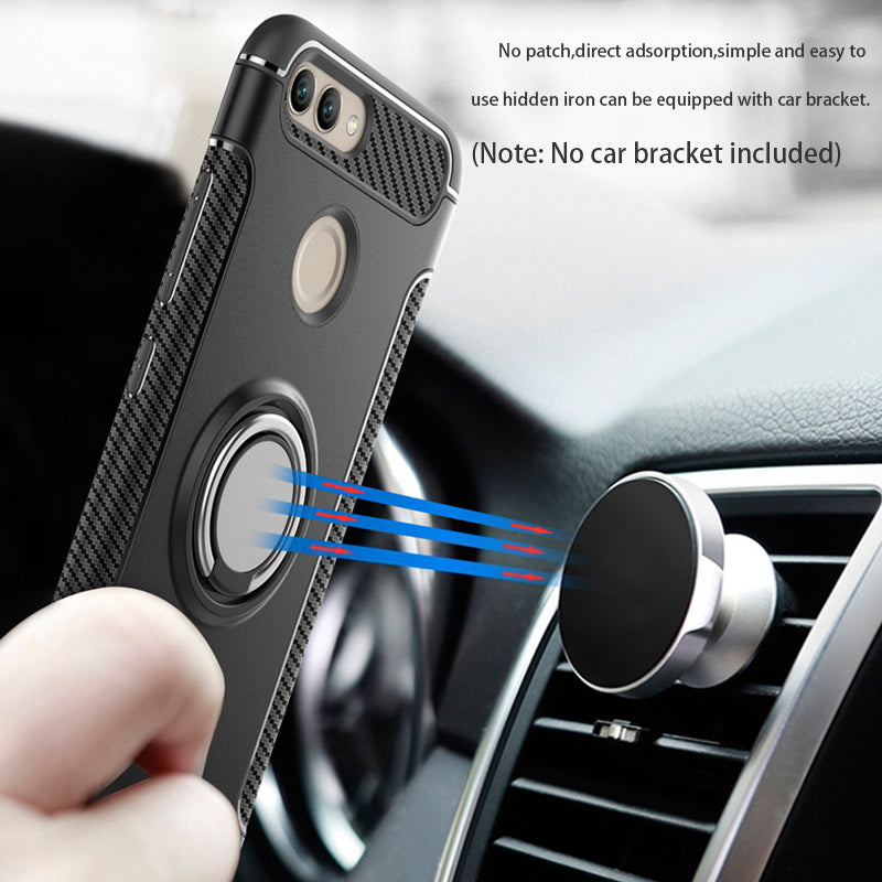 Case for Huawei Nova 2 Plus Case Car Holder Magnetic Suction Bracket Cover For Huawei Nova 2 Case Ring Holder Stand