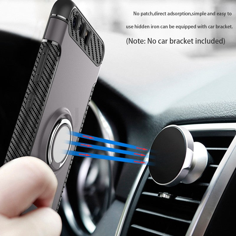 Case for Huawei P10 Plus Case Car Holder Magnetic Suction Bracket Cover For Huawei P10Plus Back Cover Ring Holder Stand