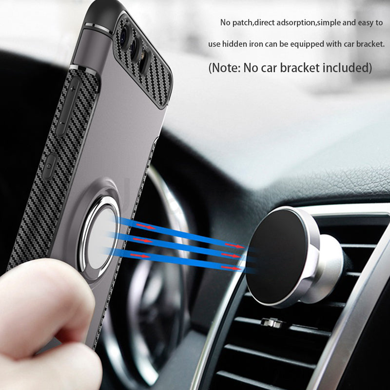 Case for Huawei P10 Plus Case Car Holder Magnetic Suction Bracket Cover For Huawei P10Plus Back Cover Ring Holder Stand