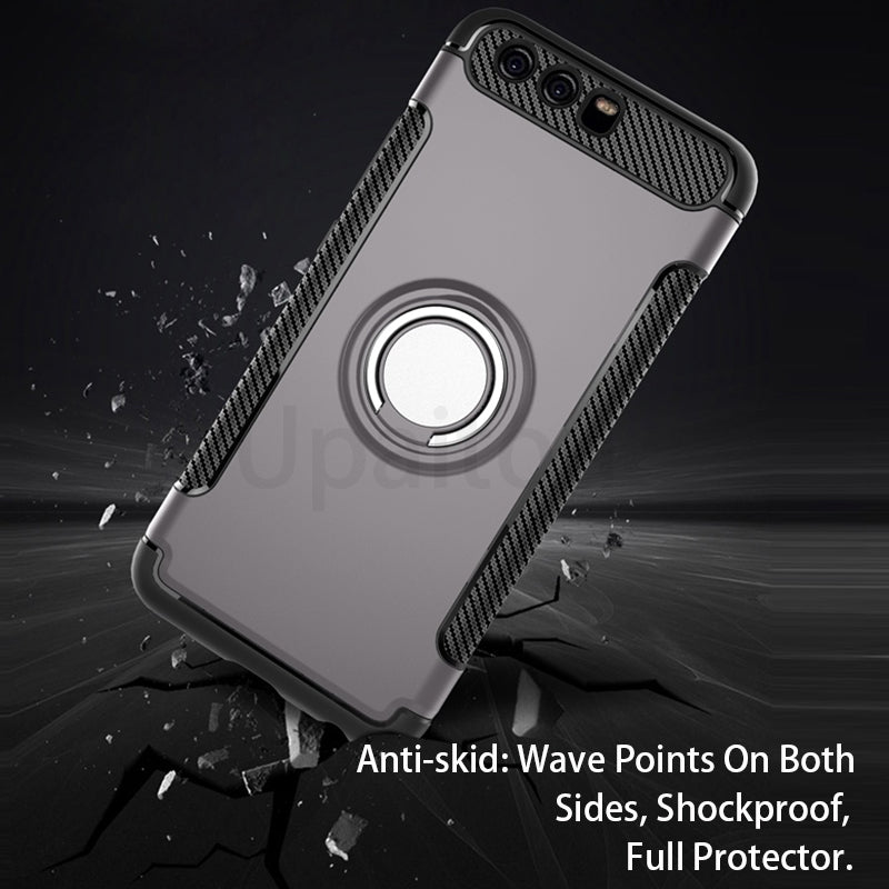 Case for Huawei P10 Plus Case Car Holder Magnetic Suction Bracket Cover For Huawei P10Plus Back Cover Ring Holder Stand