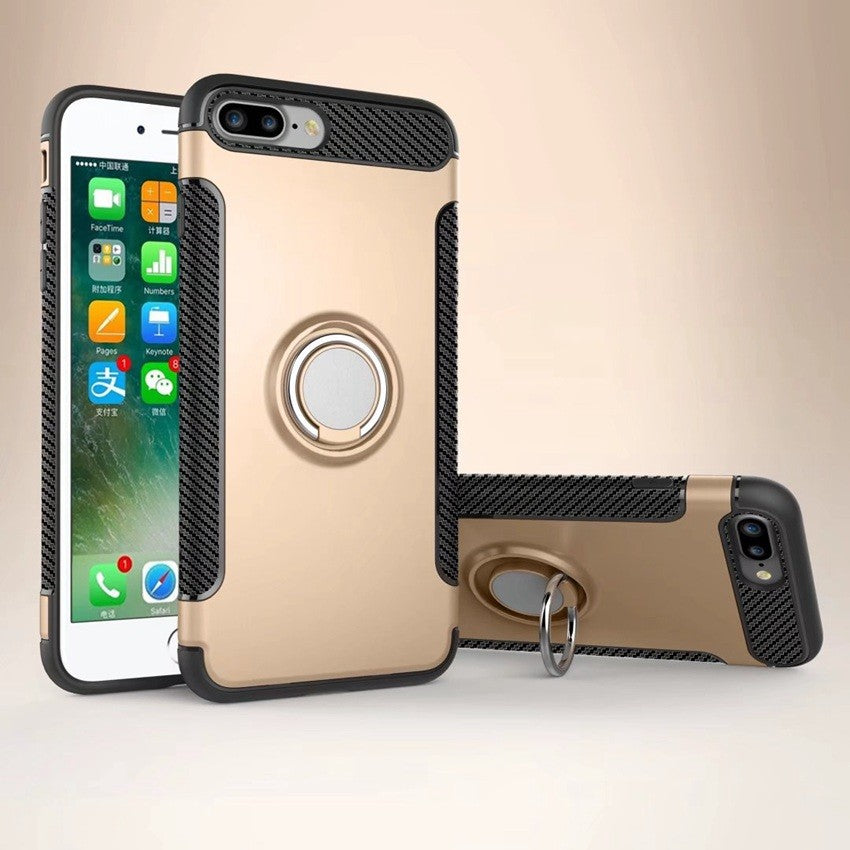 Case for iPhone 8 Case Car Holder Magnetic Suction Bracket Cover For iPhone 8 Back Cover Ring Holder Stand