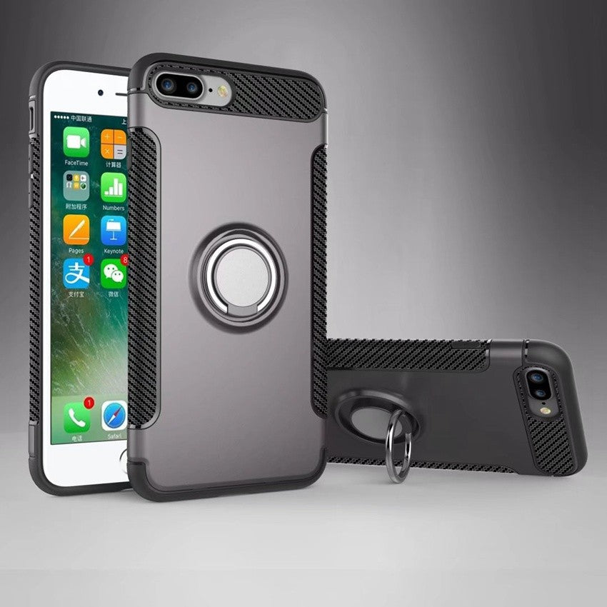 Case for iPhone 8 Case Car Holder Magnetic Suction Bracket Cover For iPhone 8 Back Cover Ring Holder Stand