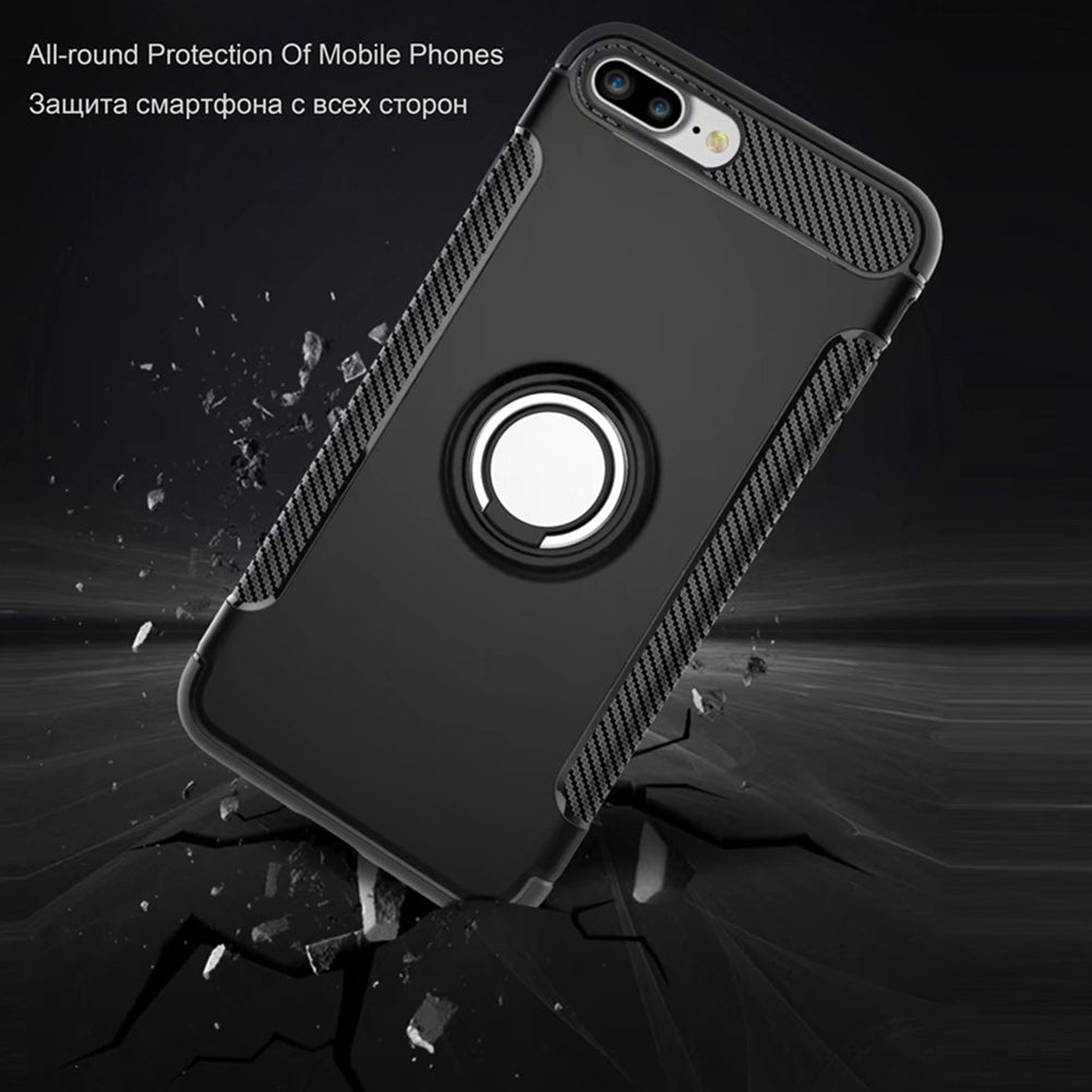 Case for iPhone 8 Case Car Holder Magnetic Suction Bracket Cover For iPhone 8 Back Cover Ring Holder Stand