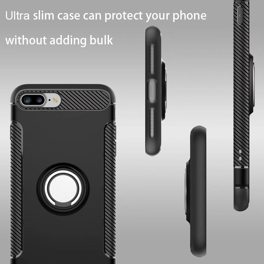Case for iPhone 8 Case Car Holder Magnetic Suction Bracket Cover For iPhone 8 Back Cover Ring Holder Stand