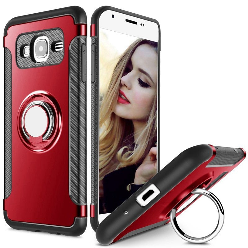 Case for Samsung Galaxy J3 J5 J7 2016 Case J510F J710F J320 Holder Stand Magnetic Suction Bracket Case 360 Ring Rotating