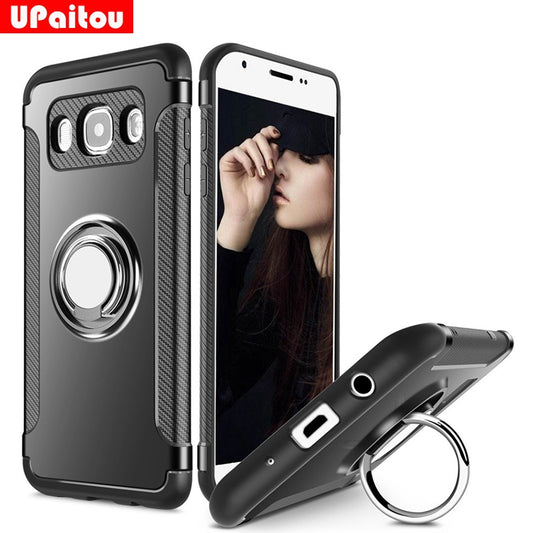 Case for Samsung Galaxy J3 J5 J7 2016 Case J510F J710F J320 Holder Stand Magnetic Suction Bracket Case 360 Ring Rotating