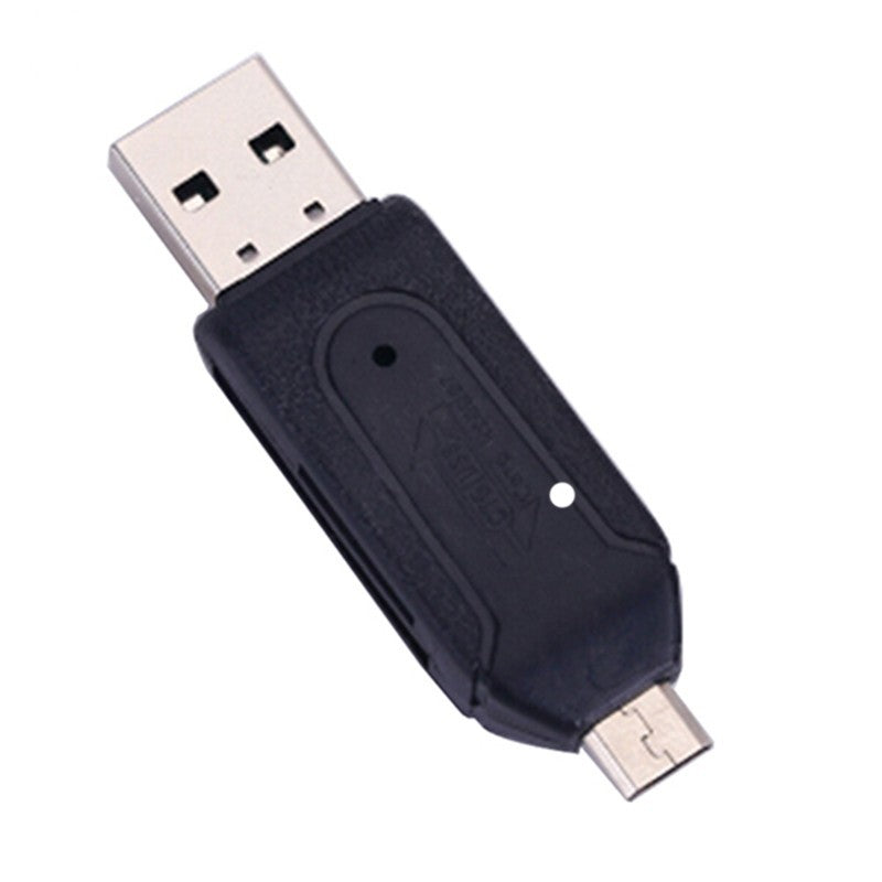 Top Quality Hot Selling 2 in 1 USB OTG Card Reader Universal Micro USB TF SD Card Reader for PC Phone 7BWZ