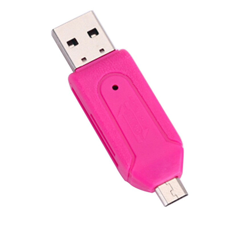 Top Quality Hot Selling 2 in 1 USB OTG Card Reader Universal Micro USB TF SD Card Reader for PC Phone 7BWZ