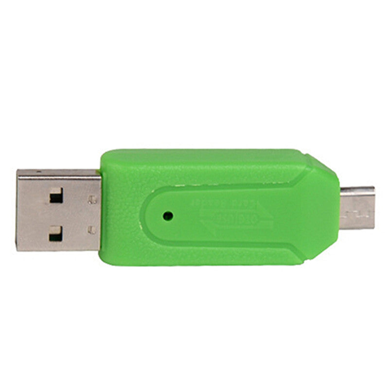 Top Quality Hot Selling 2 in 1 USB OTG Card Reader Universal Micro USB TF SD Card Reader for PC Phone 7BWZ