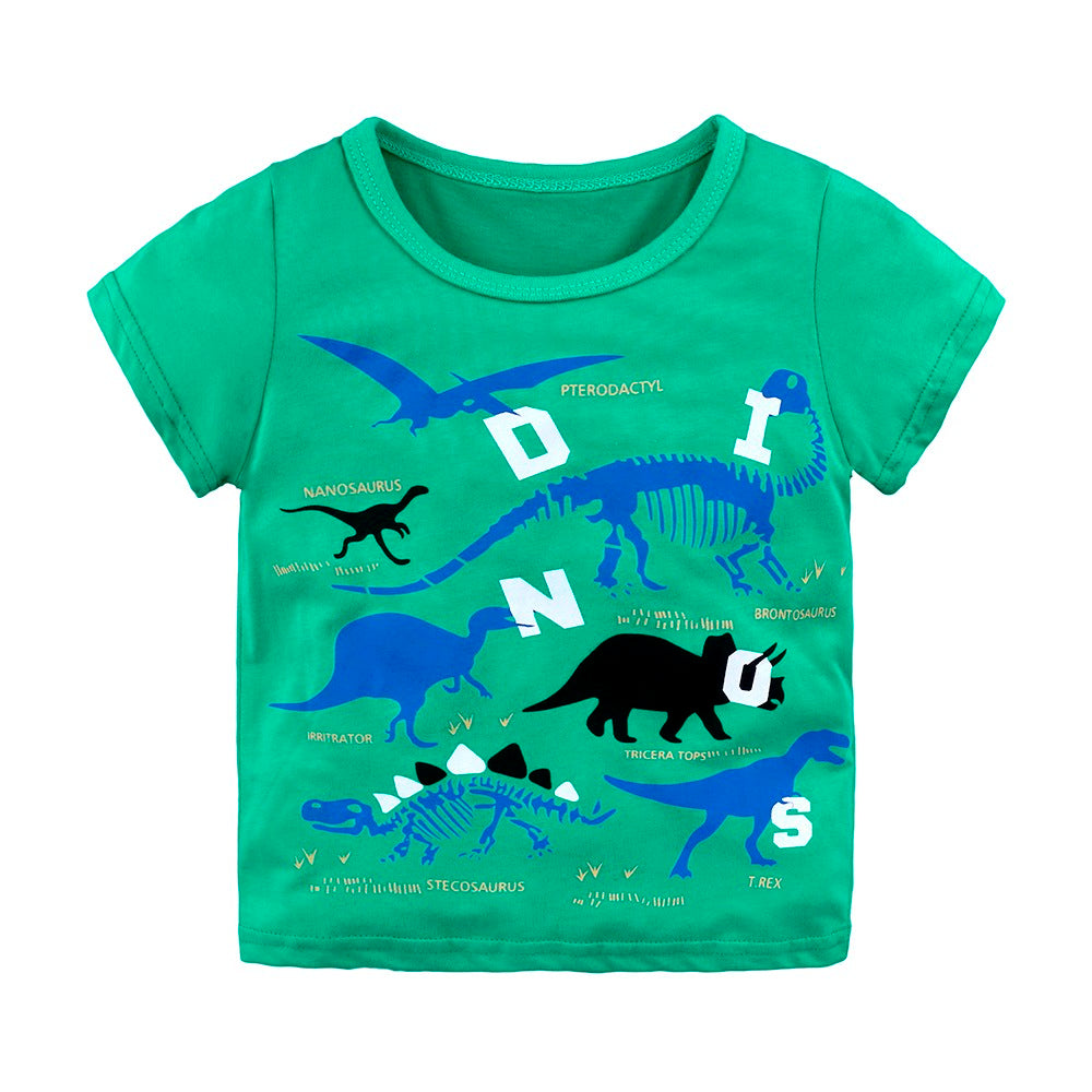 Summer children's clothing new infant baby clothes O-neck short sleeve cotton T-shirt