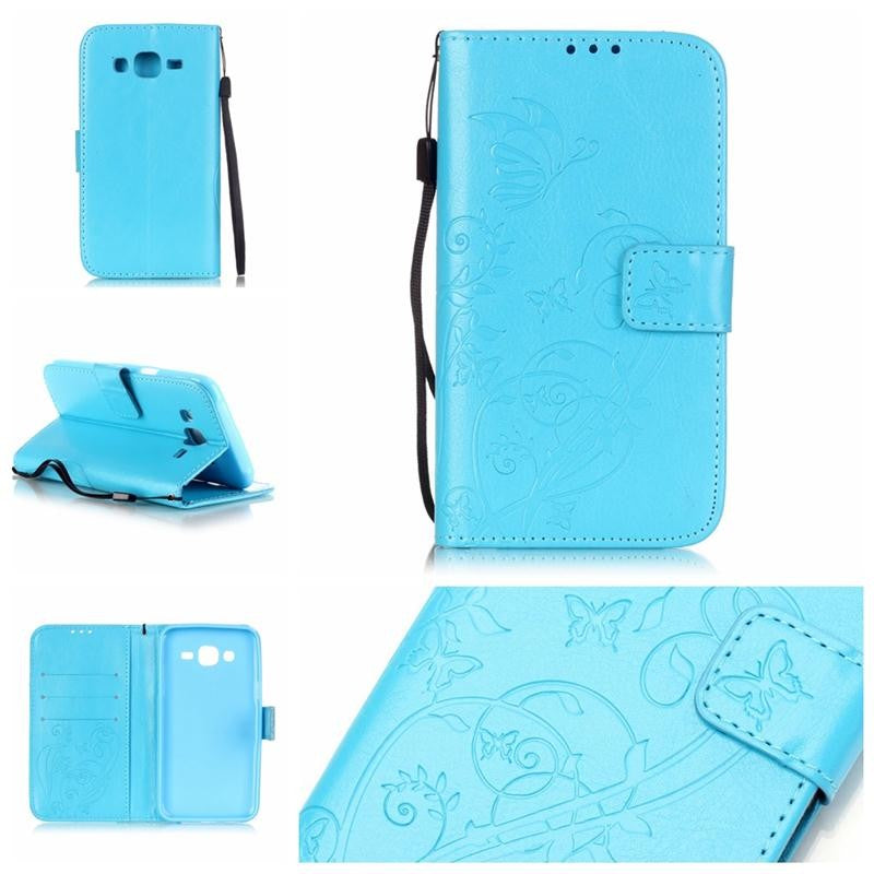 For Samsung J5 Fashion 3D Embossing Flower Leather Flip Case for Samsung Galaxy J5 2015 J500F J500FN J500M Wallet Case