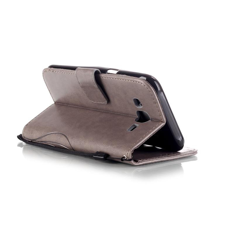 For Samsung J5 Fashion 3D Embossing Flower Leather Flip Case for Samsung Galaxy J5 2015 J500F J500FN J500M Wallet Case