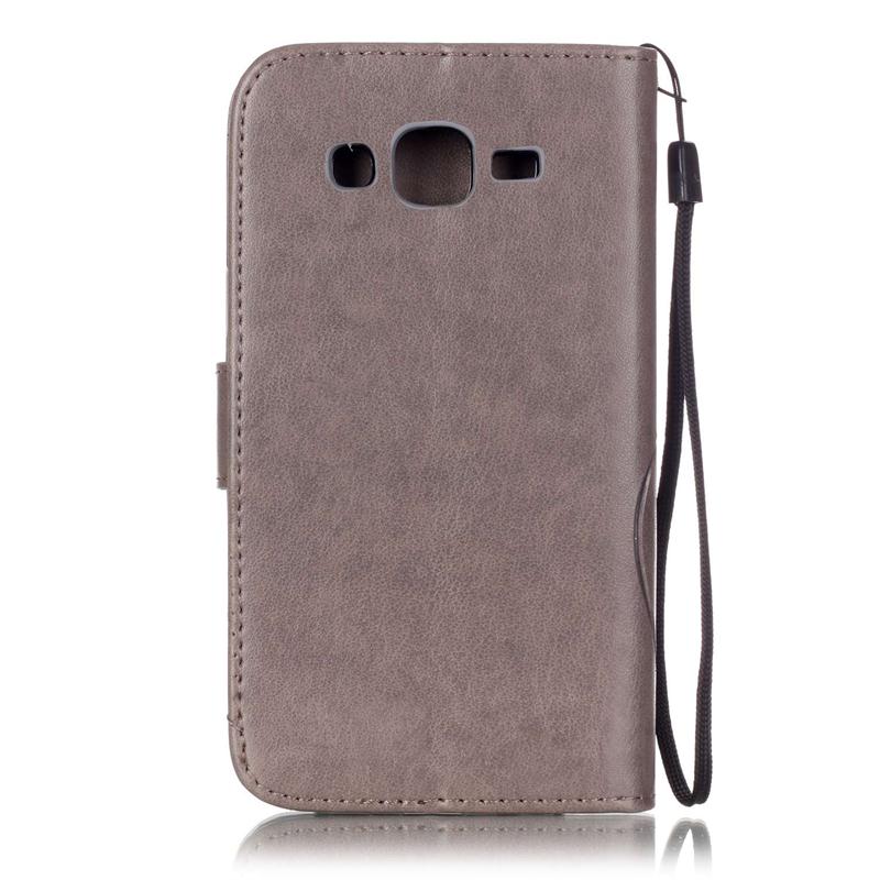 For Samsung J5 Fashion 3D Embossing Flower Leather Flip Case for Samsung Galaxy J5 2015 J500F J500FN J500M Wallet Case