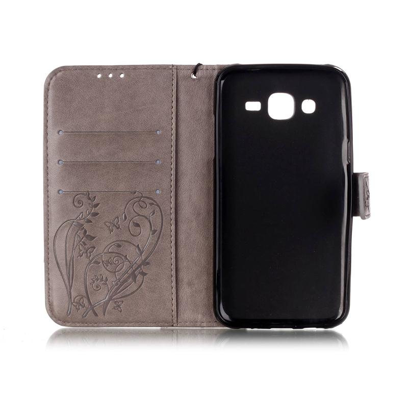For Samsung J5 Fashion 3D Embossing Flower Leather Flip Case for Samsung Galaxy J5 2015 J500F J500FN J500M Wallet Case