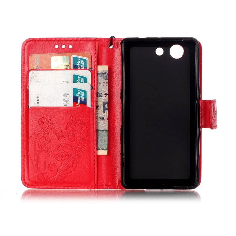 3D Embossing Flower PU Leather Case For Sony Xperia Z3 Compact M55W Wallet Cover for Sony Z3 mini/D5803/D5833 Flip Cases