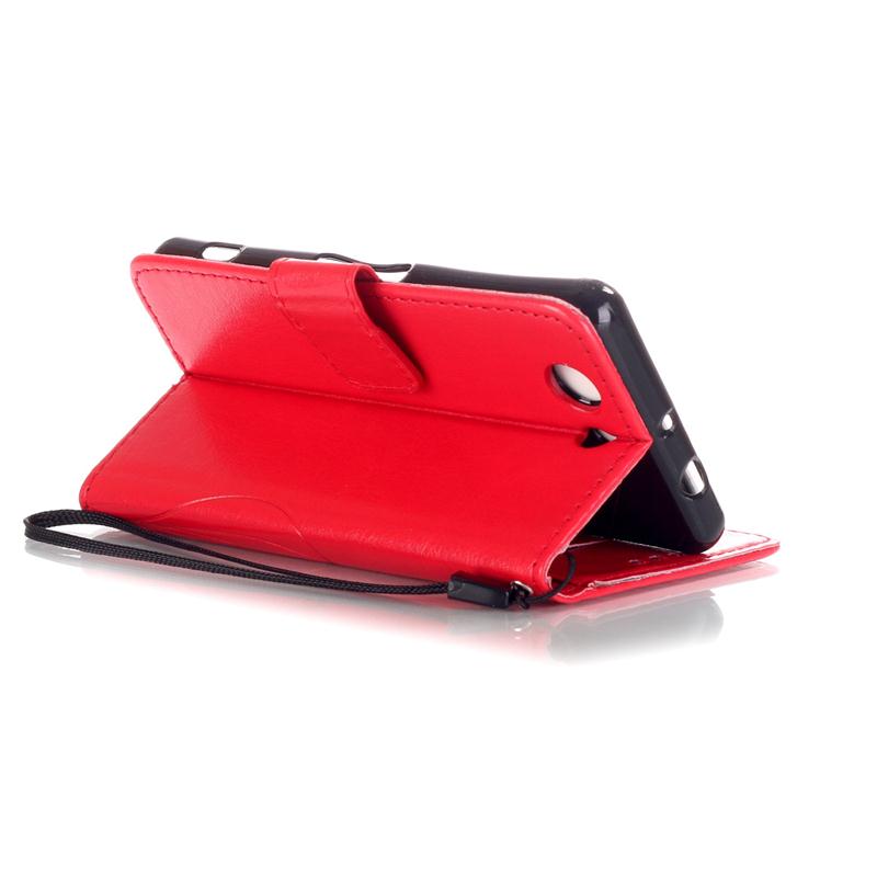 3D Embossing Flower PU Leather Case For Sony Xperia Z3 Compact M55W Wallet Cover for Sony Z3 mini/D5803/D5833 Flip Cases