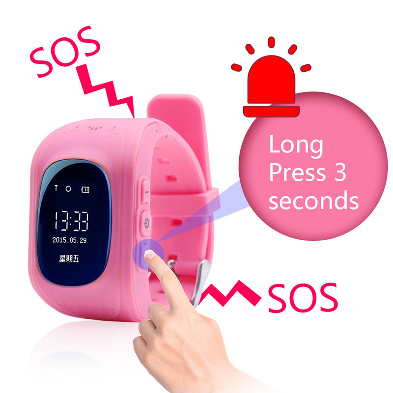 Anti Missing Q50 OLED Child GPS Tracker smart clock
