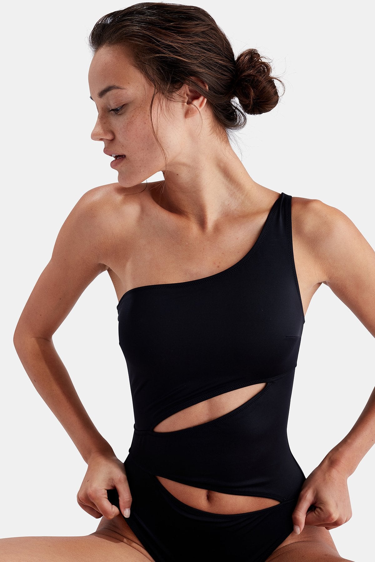 Sexy One Piece Swimsuit Women Swimwear Cut Out Bodysuit One Shoulder Beachwear Bathing Suit Monokini Swimsuit XL