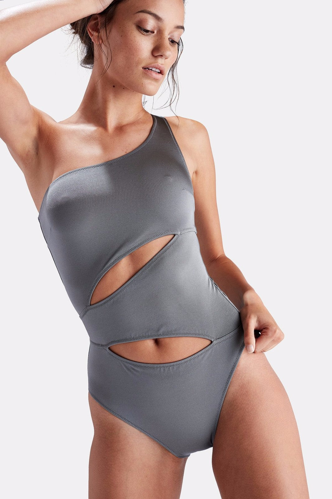 Sexy One Piece Swimsuit Women Swimwear Cut Out Bodysuit One Shoulder Beachwear Bathing Suit Monokini Swimsuit XL