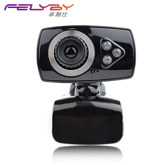 PC Camera Universal Plug Play No Driver Required web camera 3 Megapixel USB 2.0 Webcam 3 LED Lighting Family video