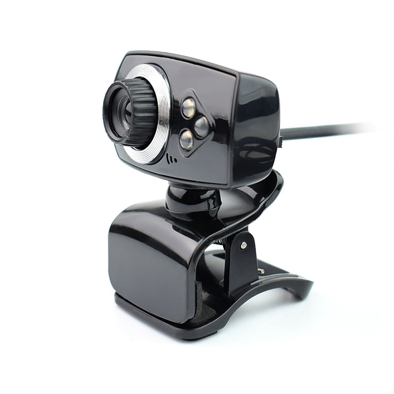PC Camera Universal Plug Play No Driver Required web camera 3 Megapixel USB 2.0 Webcam 3 LED Lighting Family video