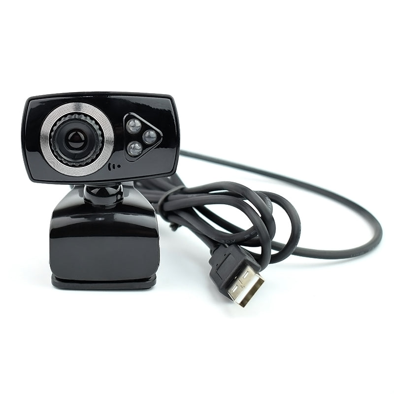 PC Camera Universal Plug Play No Driver Required web camera 3 Megapixel USB 2.0 Webcam 3 LED Lighting Family video